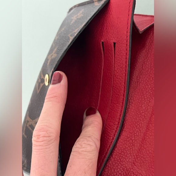 Louis Vuitton Cerise Pallas Compact Monogram & Red Leather Wallet CA4175 - Picture 16 of 17